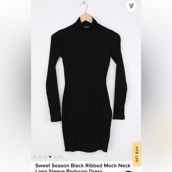 Black Lulus Bodycon Dress - Picture 3 of 3